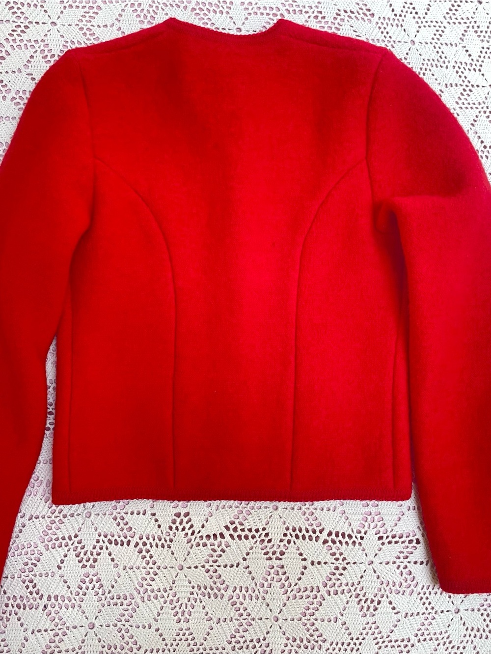 Geiger 100% Wool Hunting Red Cardigan small - Picture 3 of 9